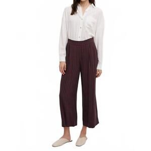 NEW FUN 2 FUN go with the flow striped pant in choco/white